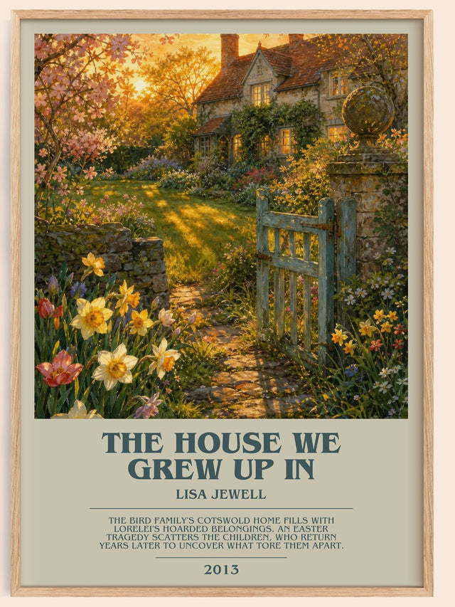 The House We Grew Up In Bookish Wall Art by Lisa Jewell