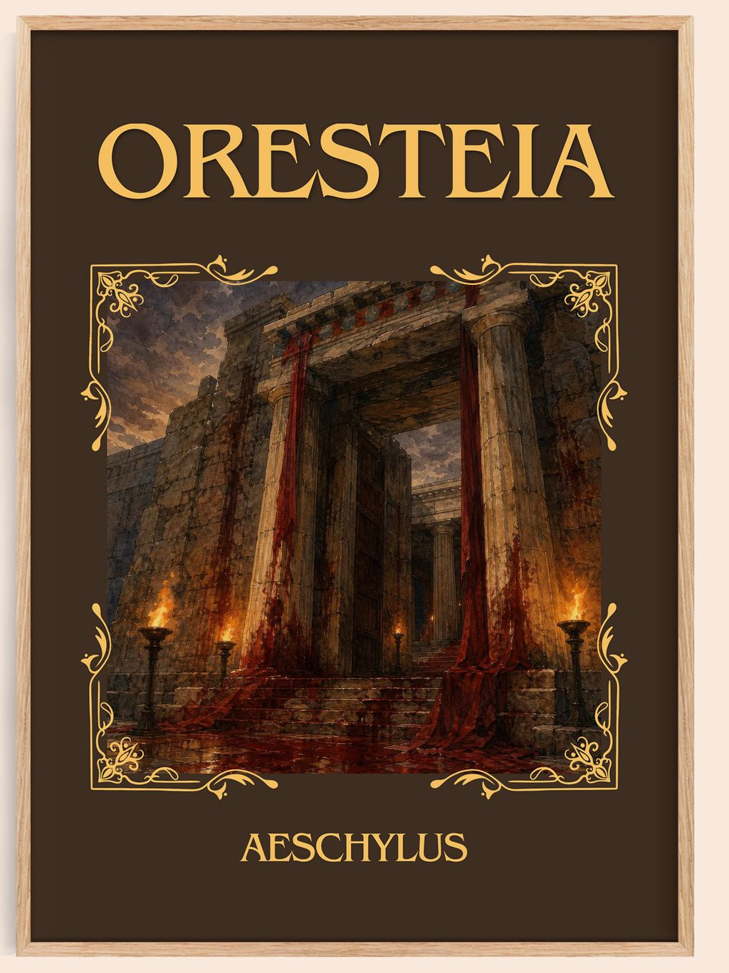 Oresteia Classic Book Art Print by Aeschylus – book poster