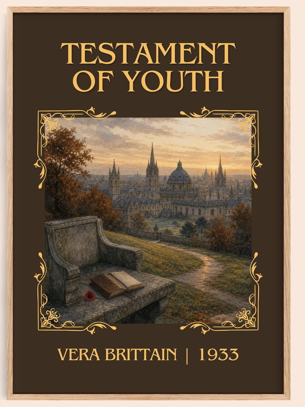 Testament Of Youth Classic Book Art Print by Vera Brittain – book poster