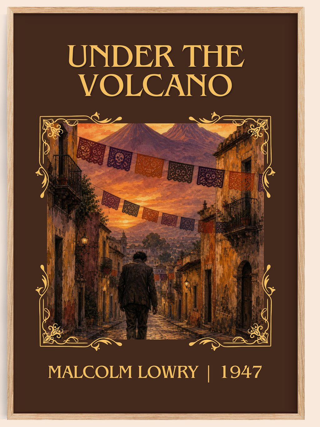 Under the Volcano Classic Book Art Print by Malcolm Lowry – book poster