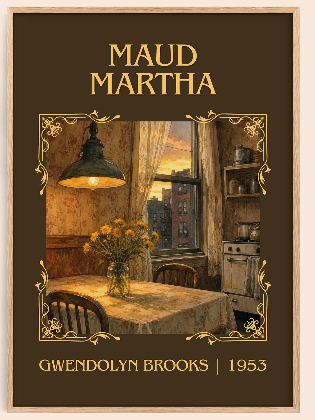 Maud Martha Classic Book Art Print by Gwendolyn Brooks – book poster