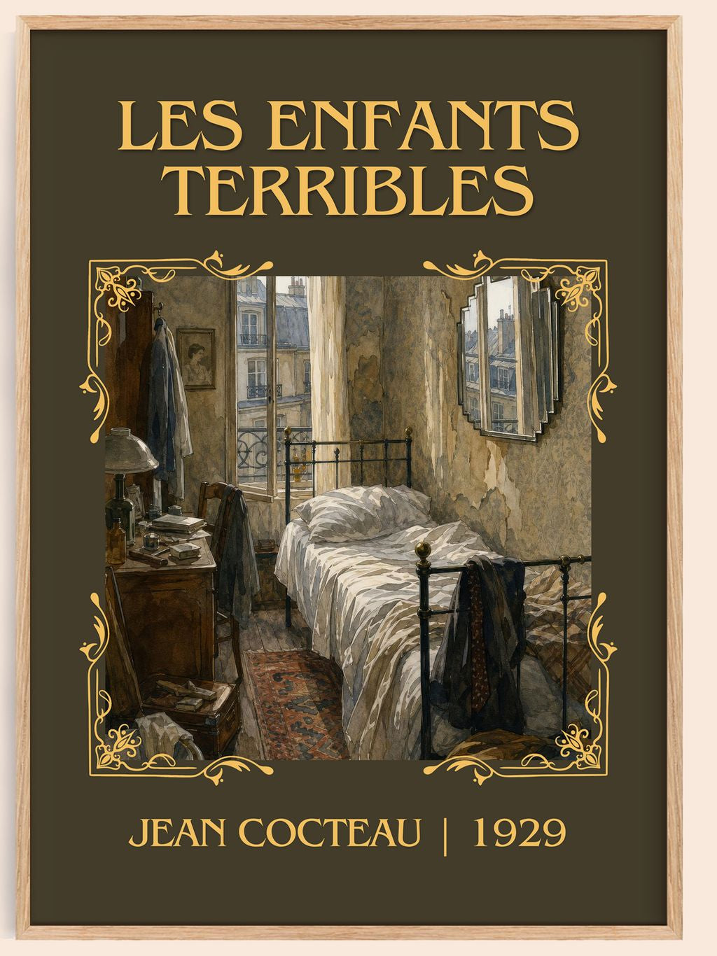 Les Enfants Terribles Classic Book Art Print by Jean Cocteau – book poster