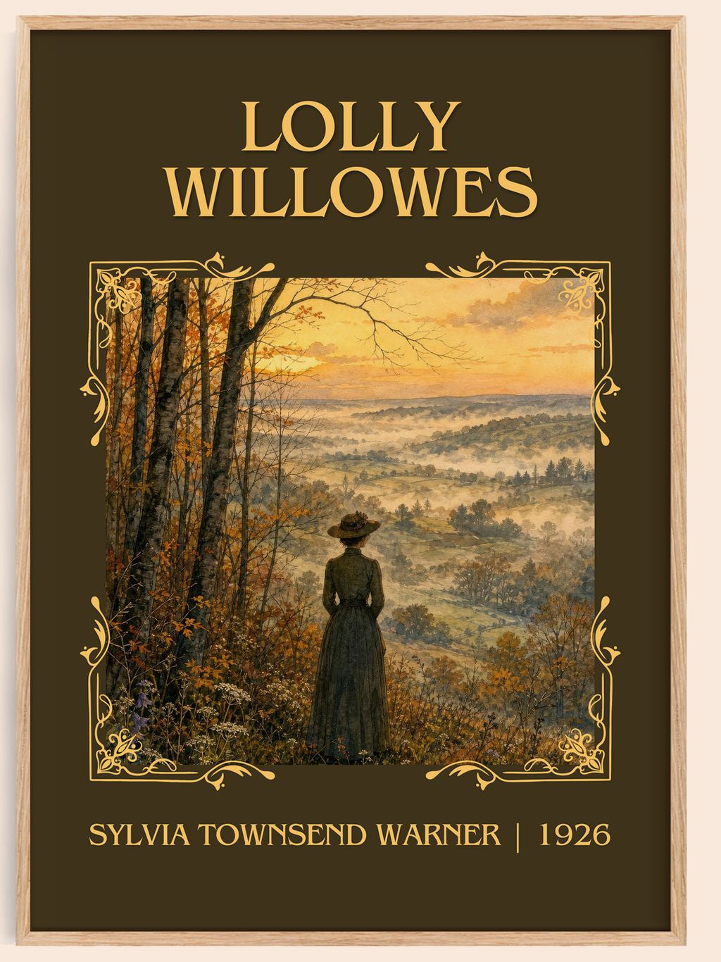 Lolly Willowes Classic Book Art Print by Sylvia Townsend Warner – book poster