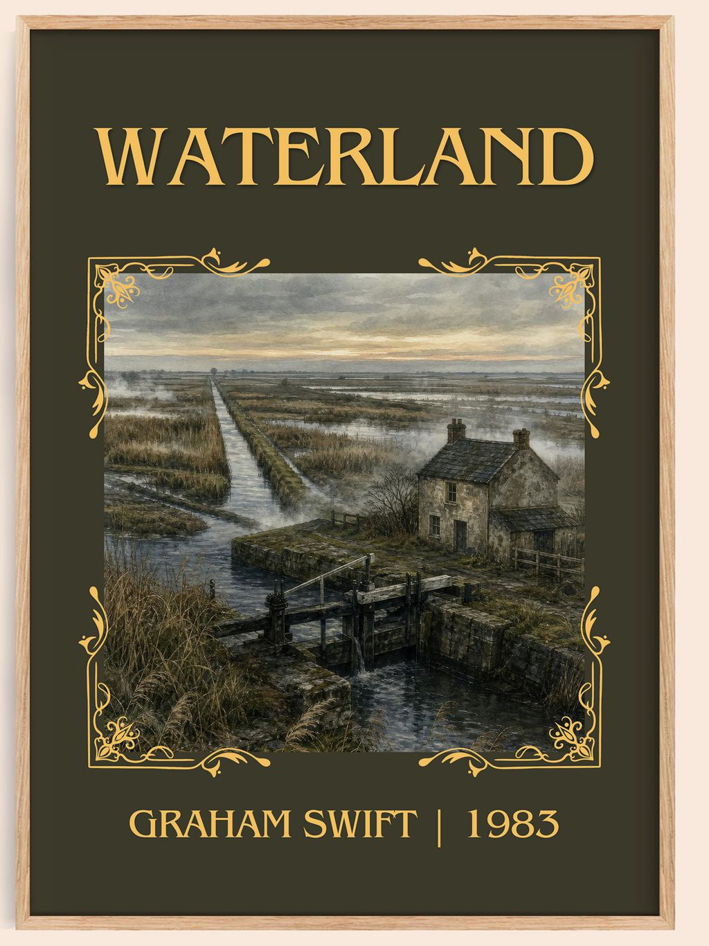 Waterland Classic Book Art Print by Graham Swift – book poster