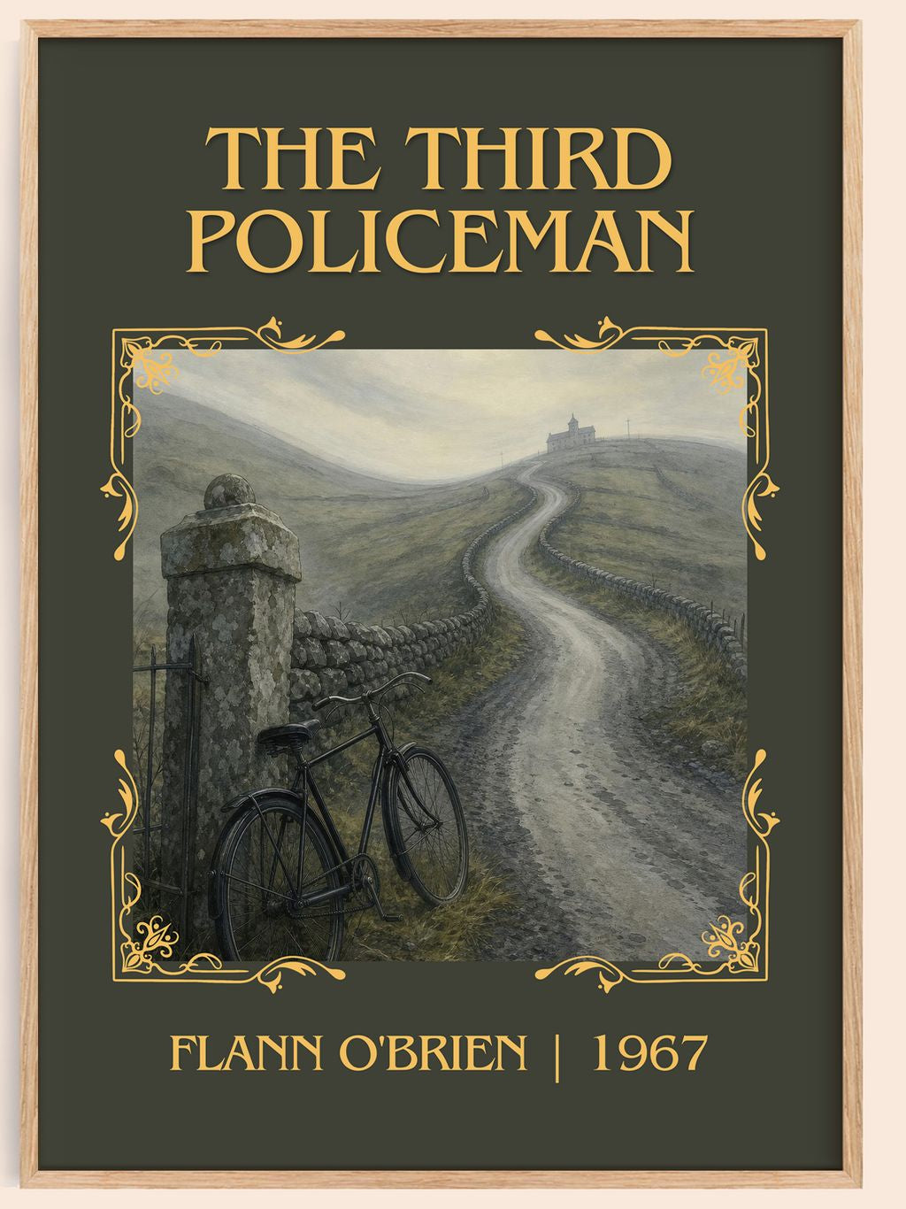 The Third Policeman Classic Book Art Print by Flann O'Brien – book poster