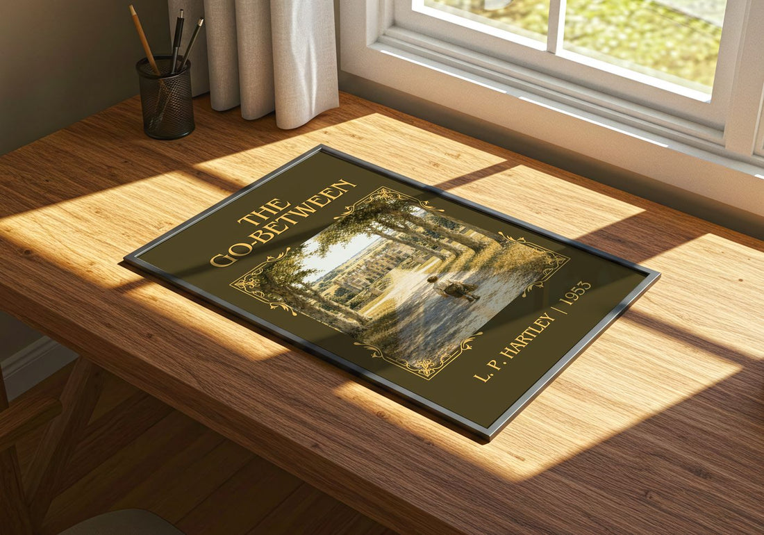 The Go-Between Classic Book Art Print by L. P. Hartley – print on a sunlit desk