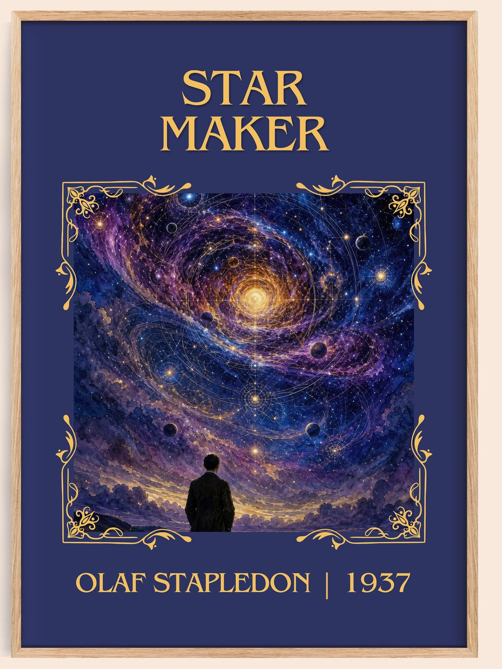 Star Maker Classic Book Art Print by Olaf Stapledon – book poster
