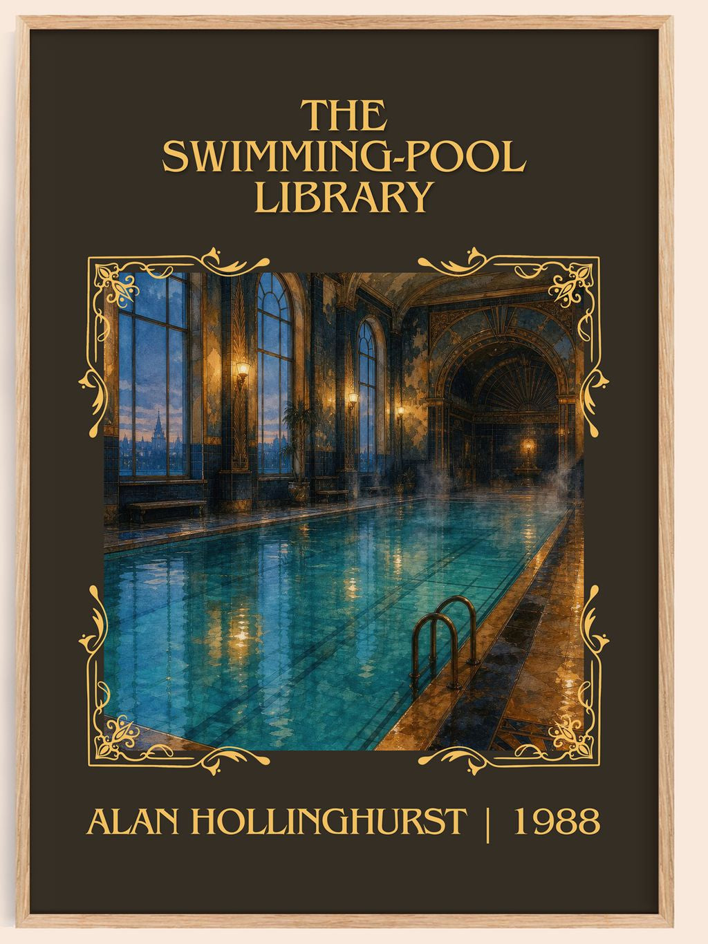 The Swimming-Pool Library Classic Book Art Print by Alan Hollinghurst – book poster