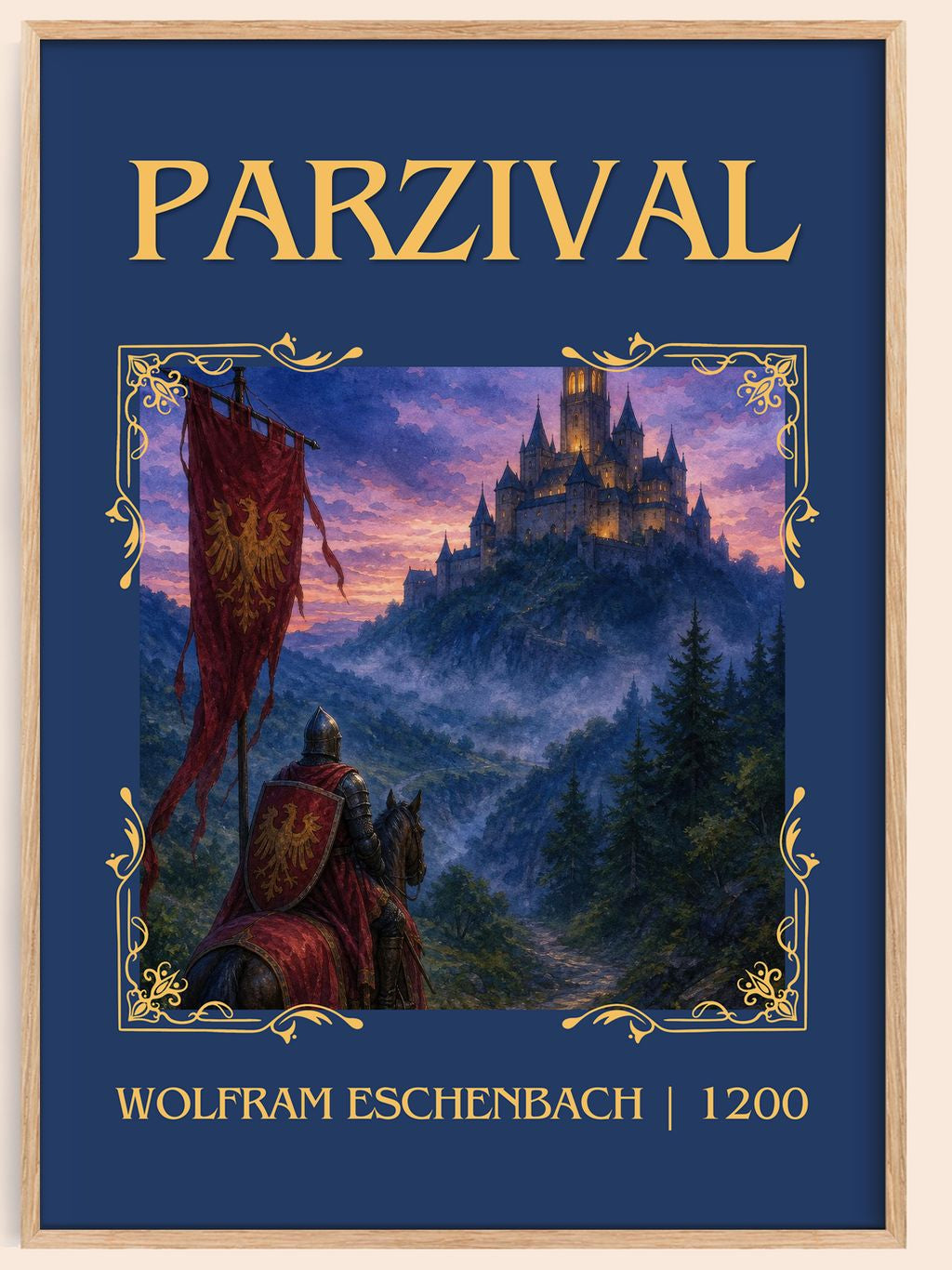 Parzival Classic Book Art Print by Wolfram Eschenbach – book poster