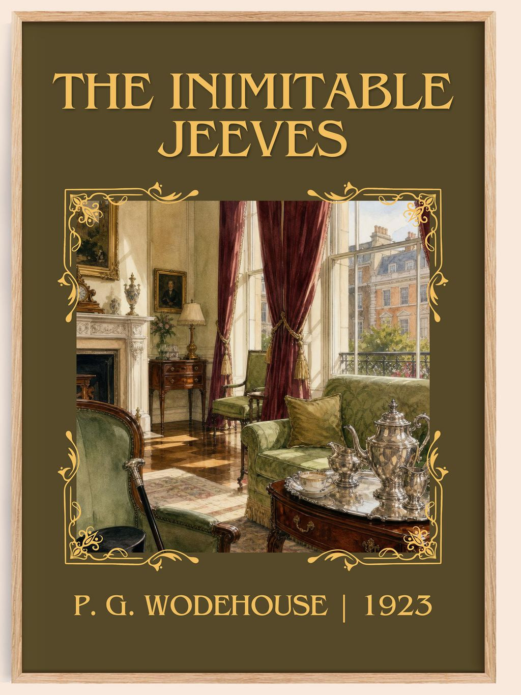 The Inimitable Jeeves Classic Book Art Print by P. G. Wodehouse – book poster