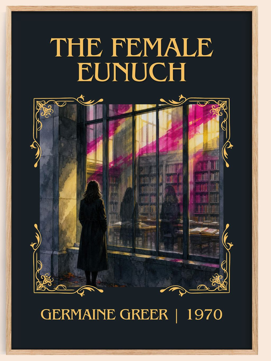 The Female Eunuch Classic Book Art Print by Germaine Greer – book poster