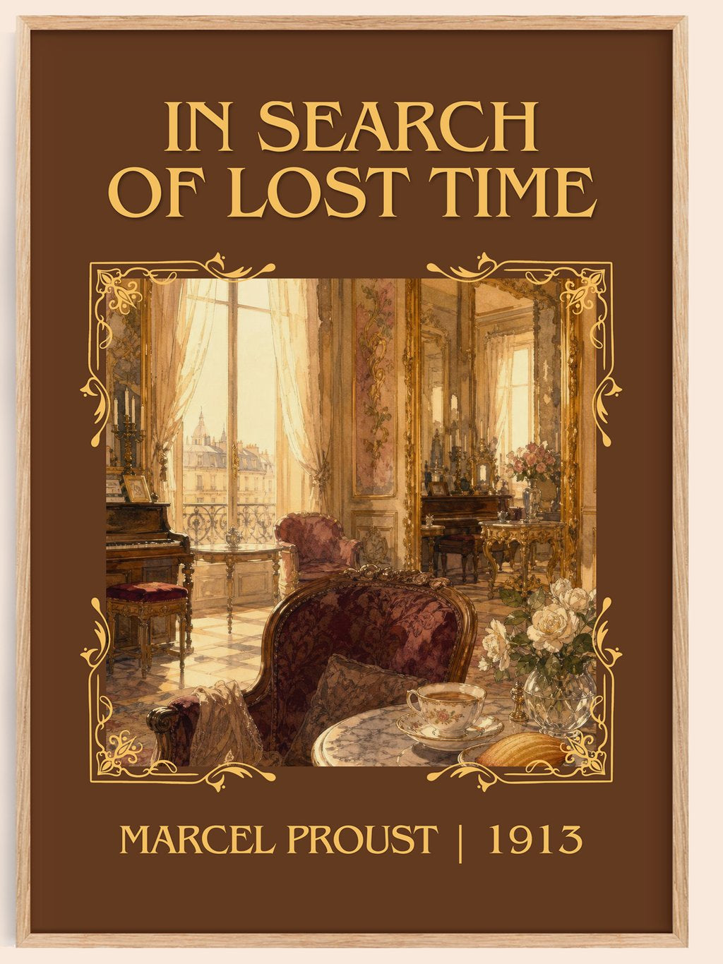 In Search of Lost Time Classic Book Art Print by Marcel Proust – book poster