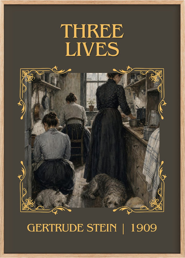Three Lives Classic Book Art Print by Gertrude Stein