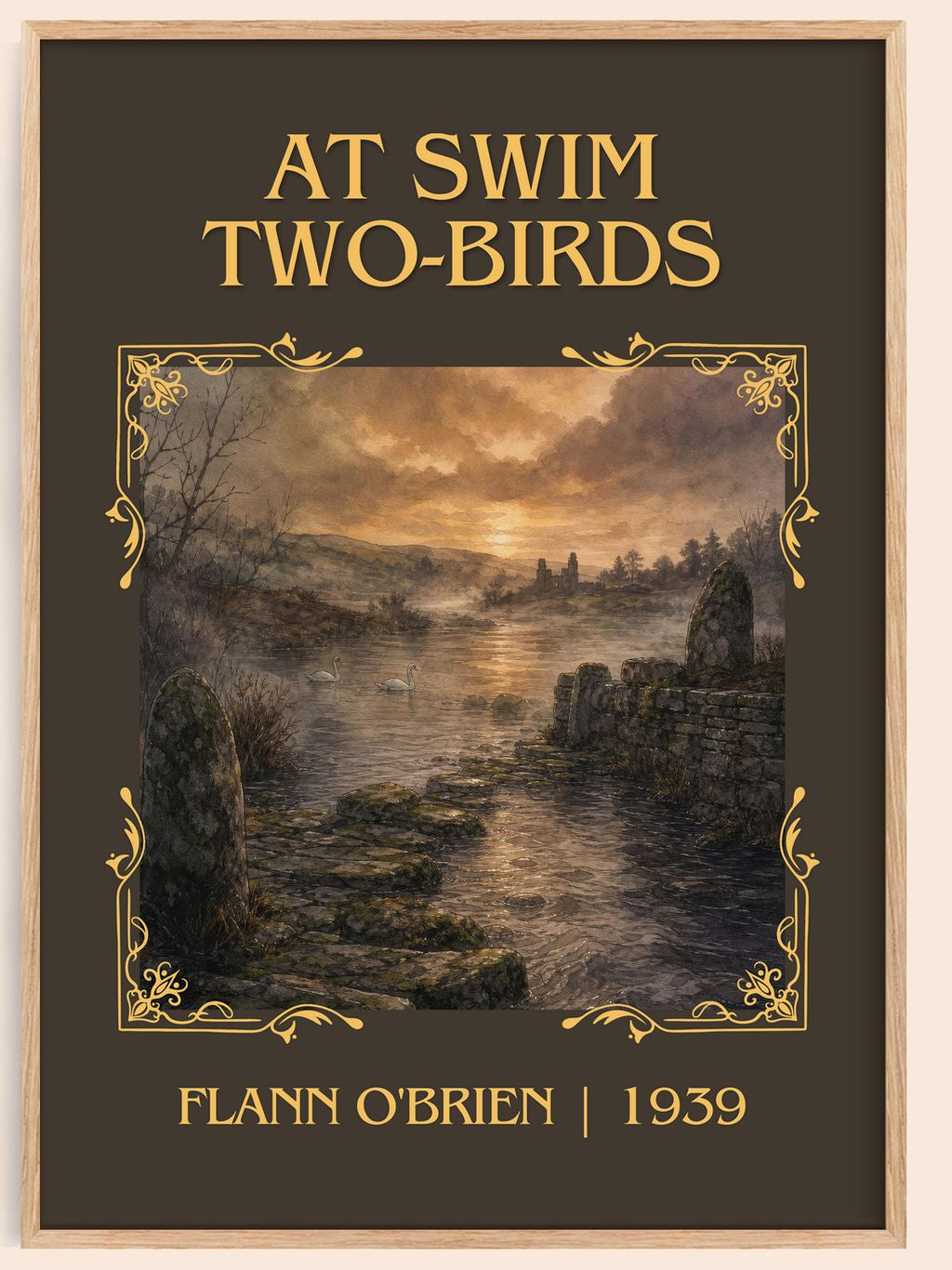At Swim Two-Birds Classic Book Art Print by Flann O'Brien – book poster