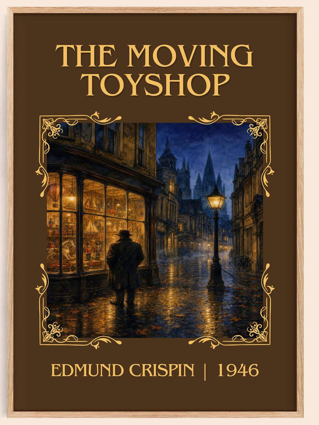 The Moving Toyshop Classic Book Art Print by Edmund Crispin – book poster