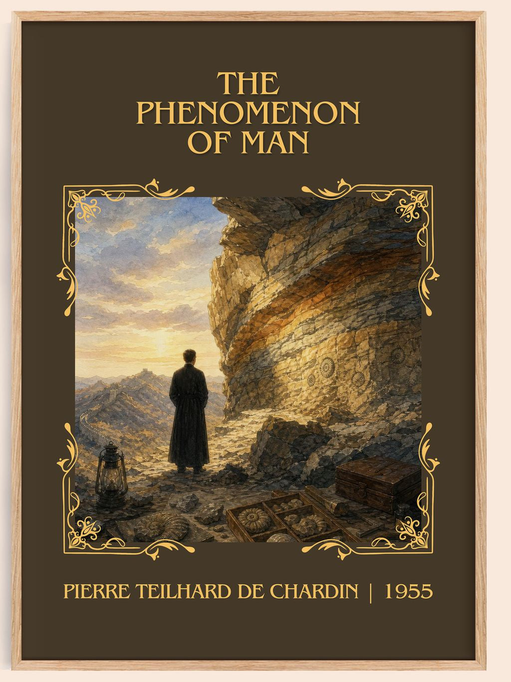 Phenomenon Of Man Classic Book Art Print by Pierre Teilhard de Chardin – book poster