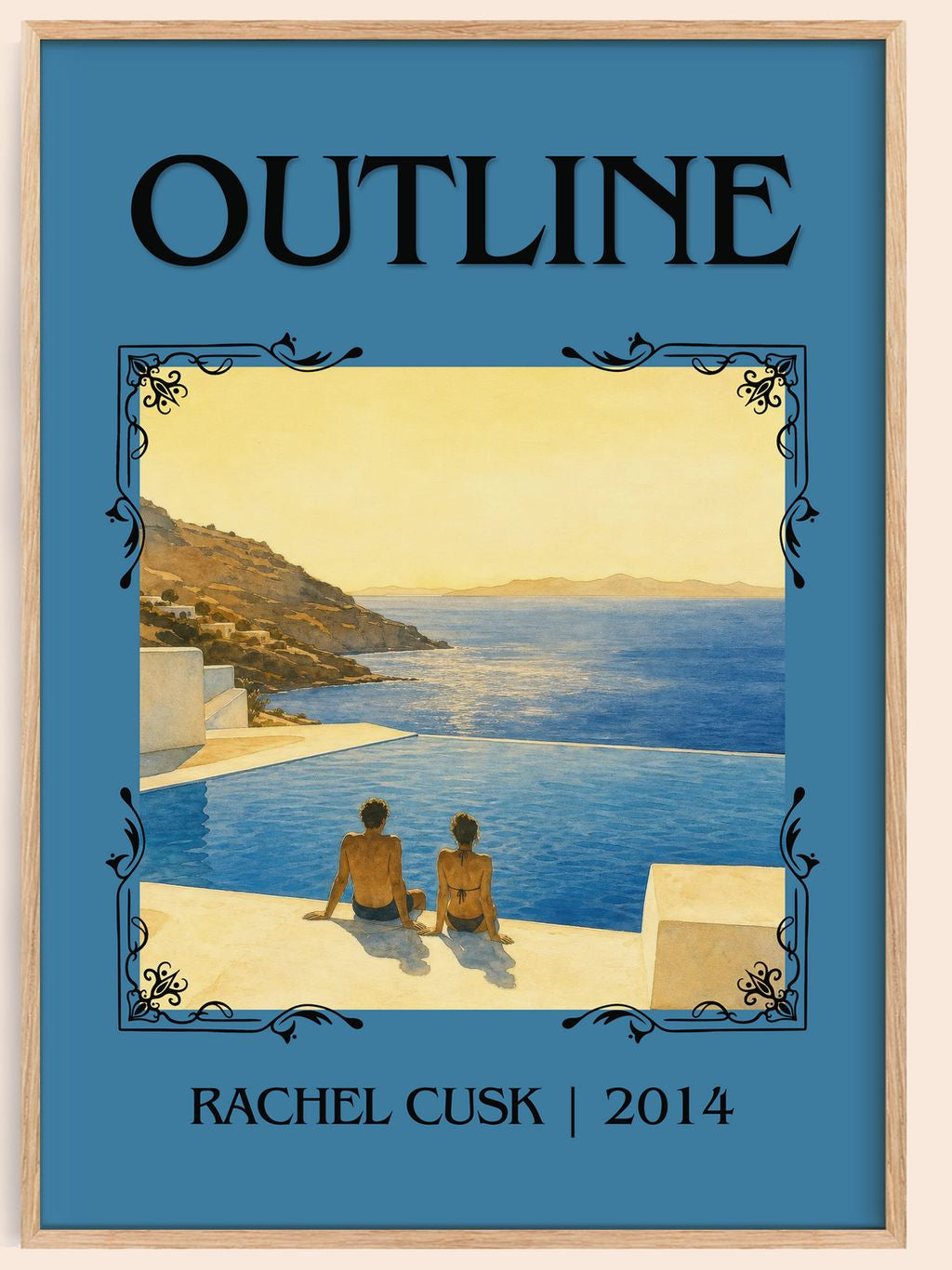 Outline Classic Book Art Print by Rachel Cusk – book poster
