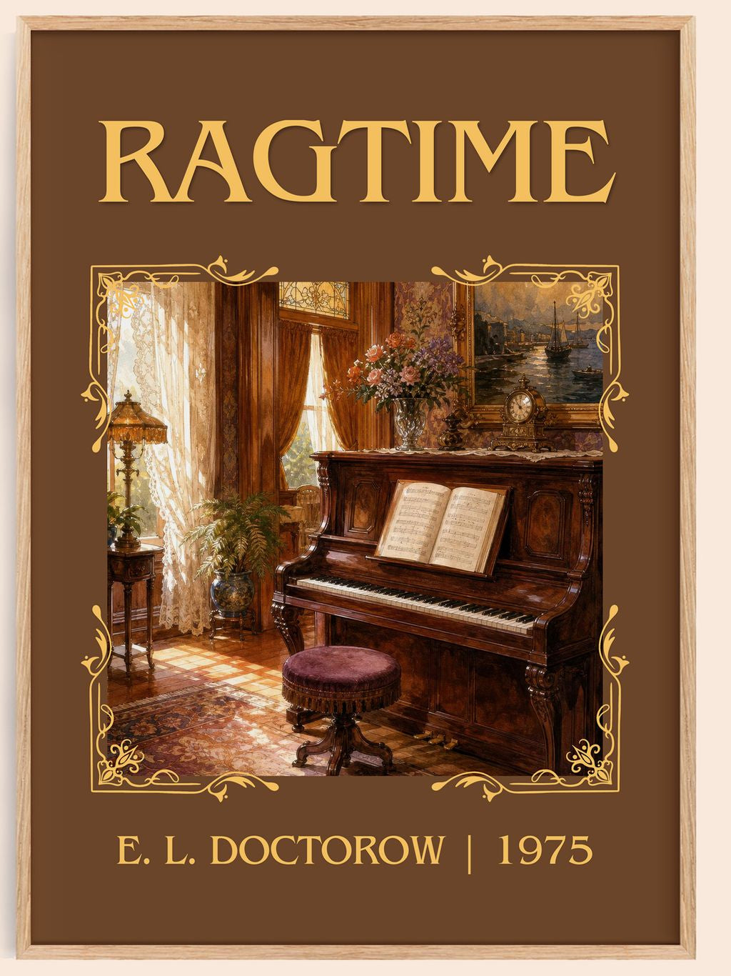 Ragtime Classic Book Art Print by E. L. Doctorow – book poster