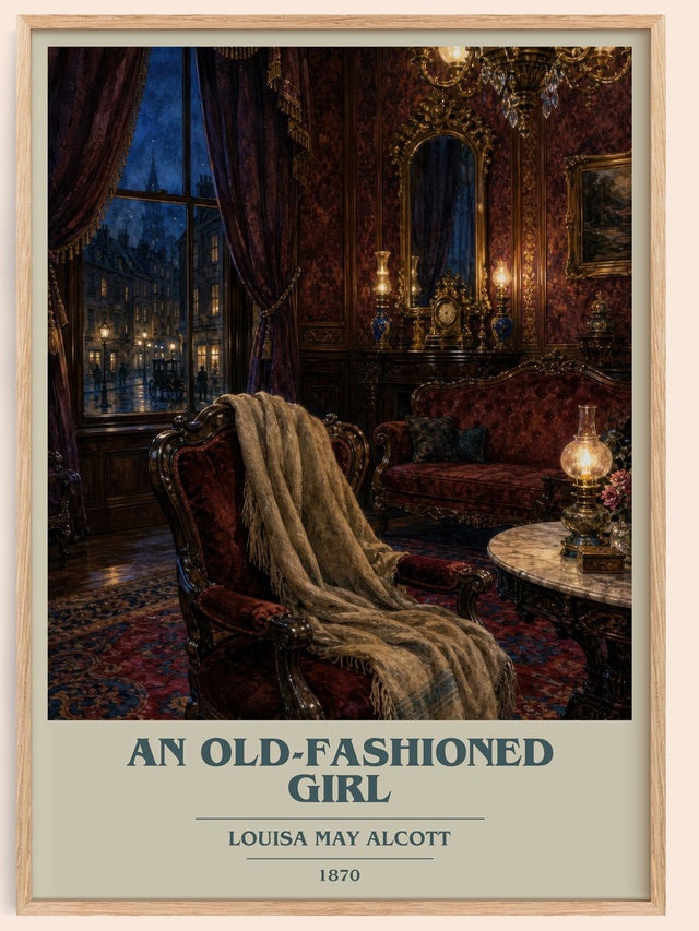 An Old-Fashioned Girl Book Cover Poster by Louisa May Alcott
