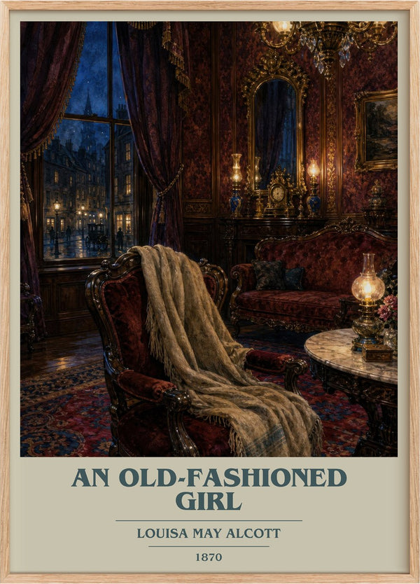 An Old-Fashioned Girl Book Cover Poster by Louisa May Alcott