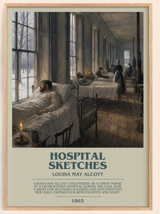 Hospital Sketches Bookish Wall Art by Louisa May Alcott