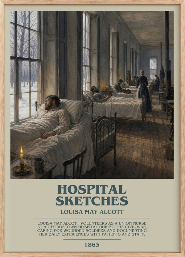 Hospital Sketches Bookish Wall Art by Louisa May Alcott