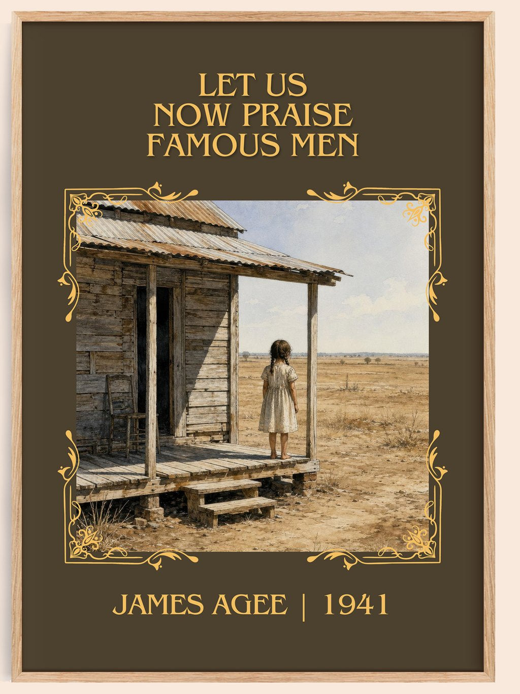 Let Us Now Praise Famous Men Classic Book Art Print by James Agee – book poster