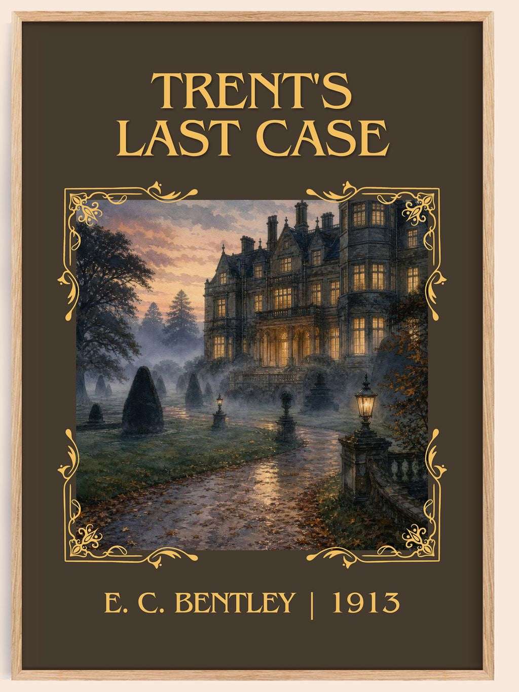 Trent's Last Case Classic Book Art Print by E. C. Bentley – book poster