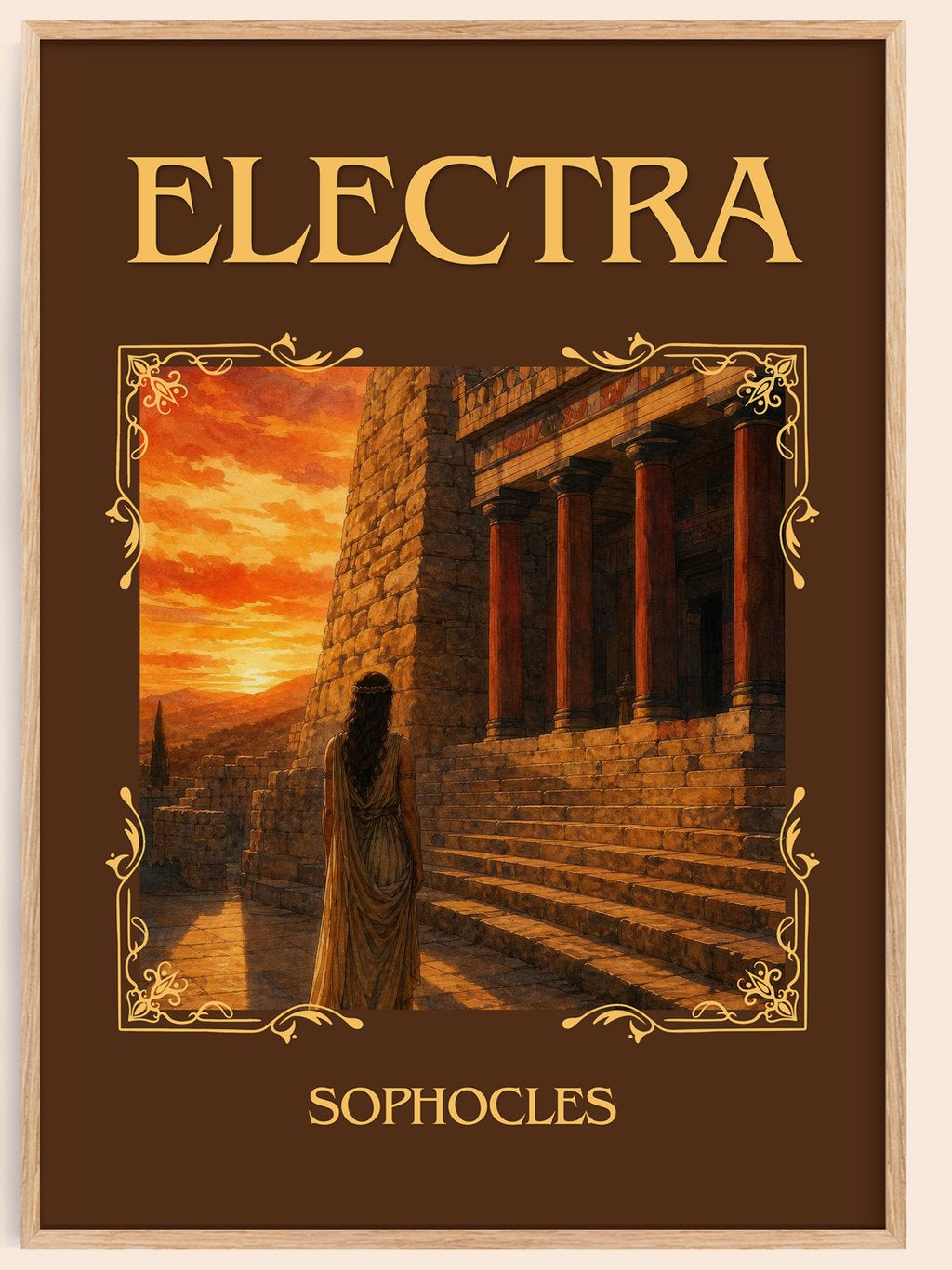 Electra Classic Book Art Print by Sophocles – book poster