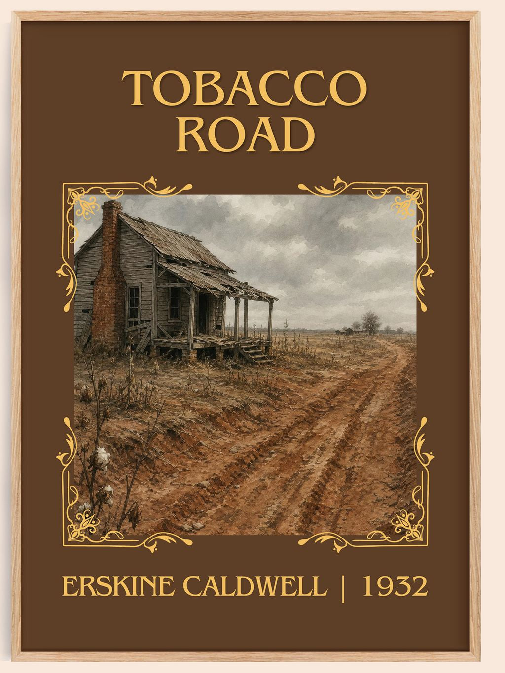 Tobacco Road Classic Book Art Print by Erskine Caldwell – book poster