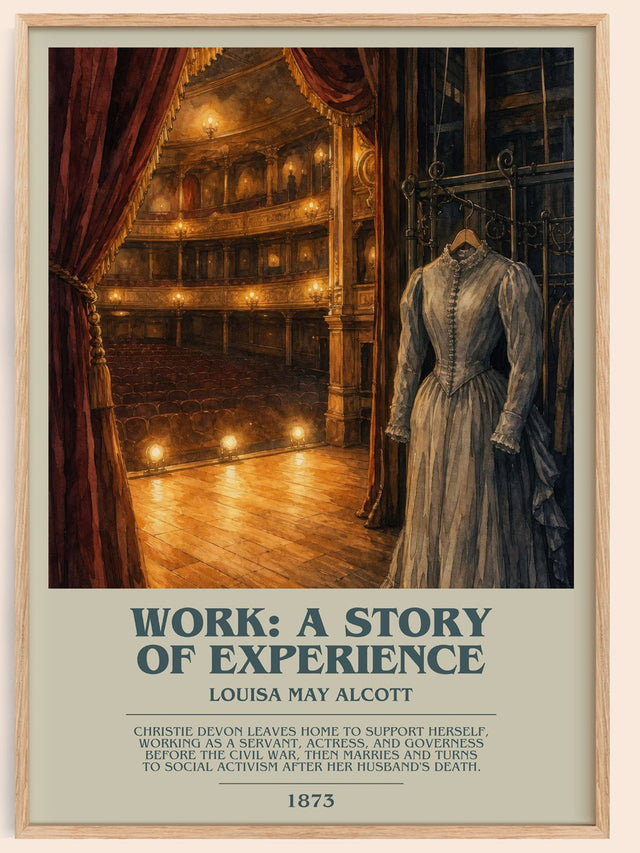 Work: A Story Of Experience Bookish Wall Art by Louisa May Alcott