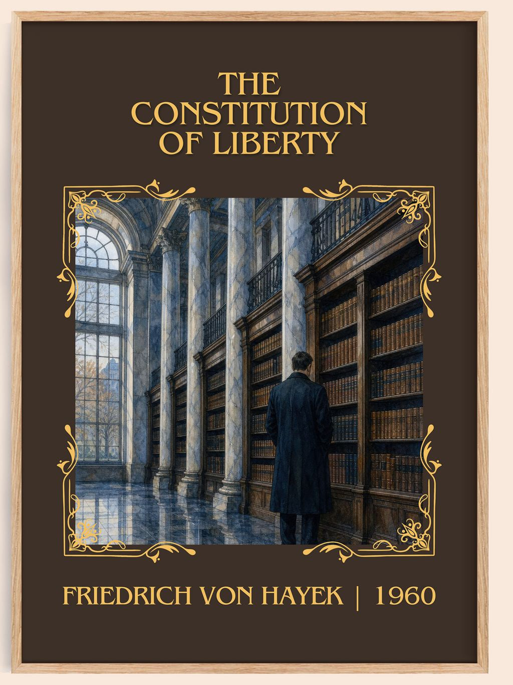 Constitution of Liberty Classic Book Art Print by Friedrich von Hayek – book poster