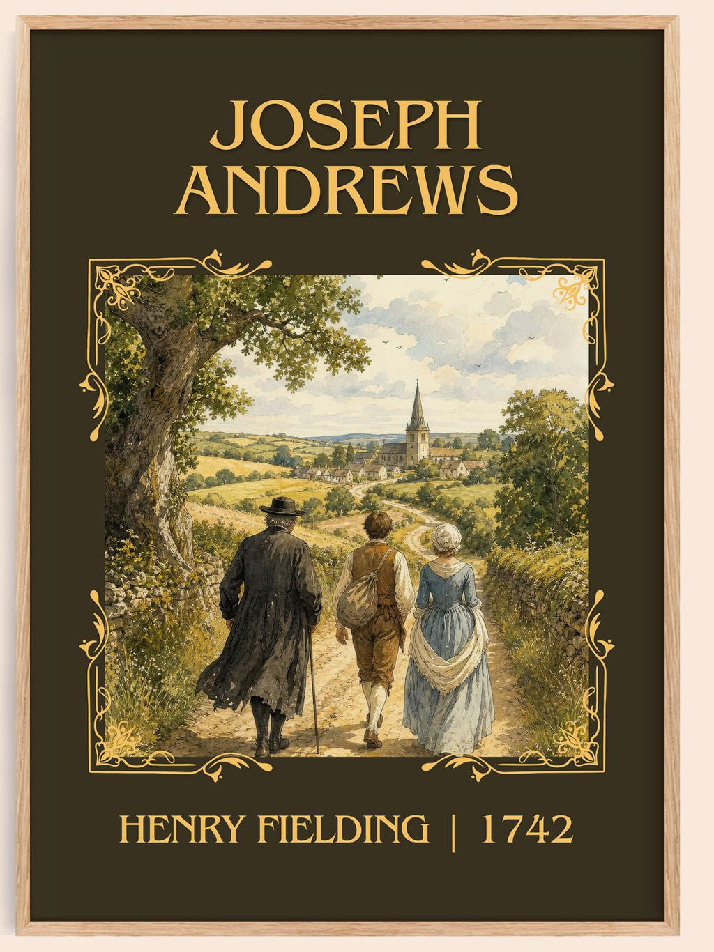 Joseph Andrews Classic Book Art Print by Henry Fielding – book poster