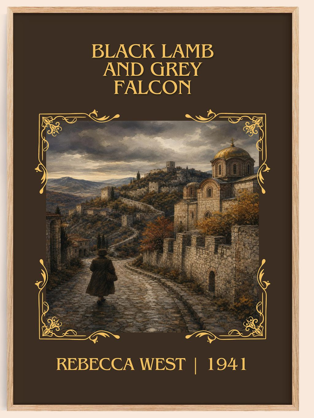 Black Lamb and Grey Falcon Classic Book Art Print by Rebecca West – book poster