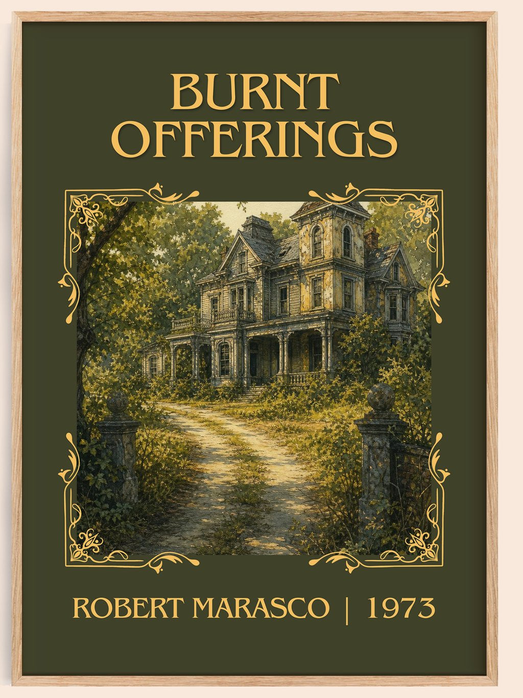 Burnt Offerings Classic Book Art Print by Robert Marasco – book poster