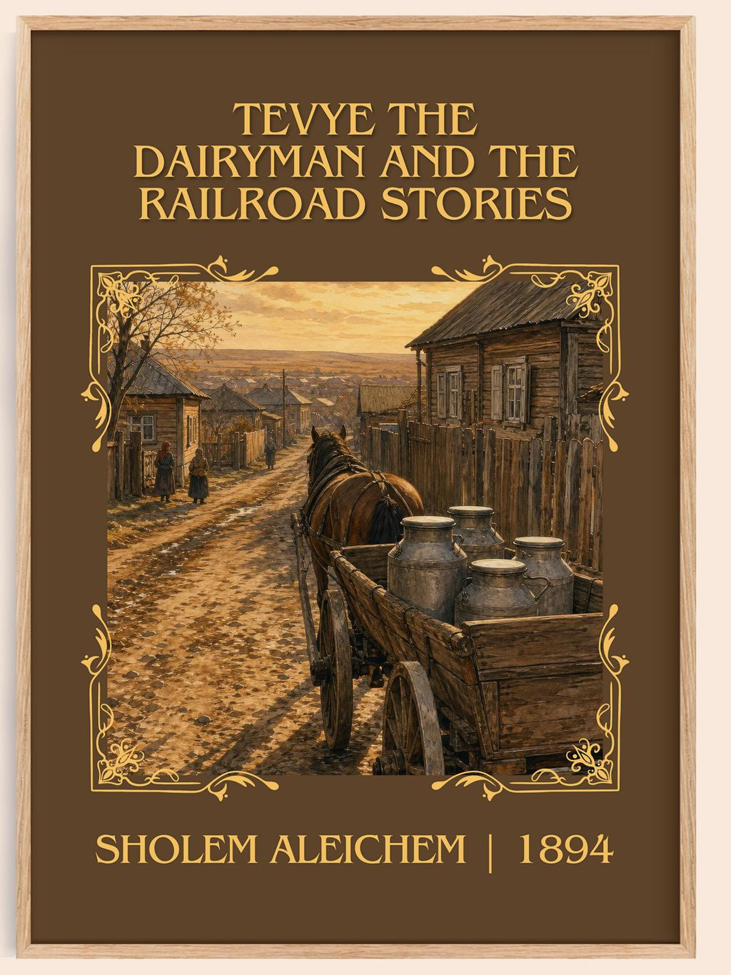 Tevye The Dairyman And The Railroad Stories Classic Book Art Print by Sholem Aleichem – book poster