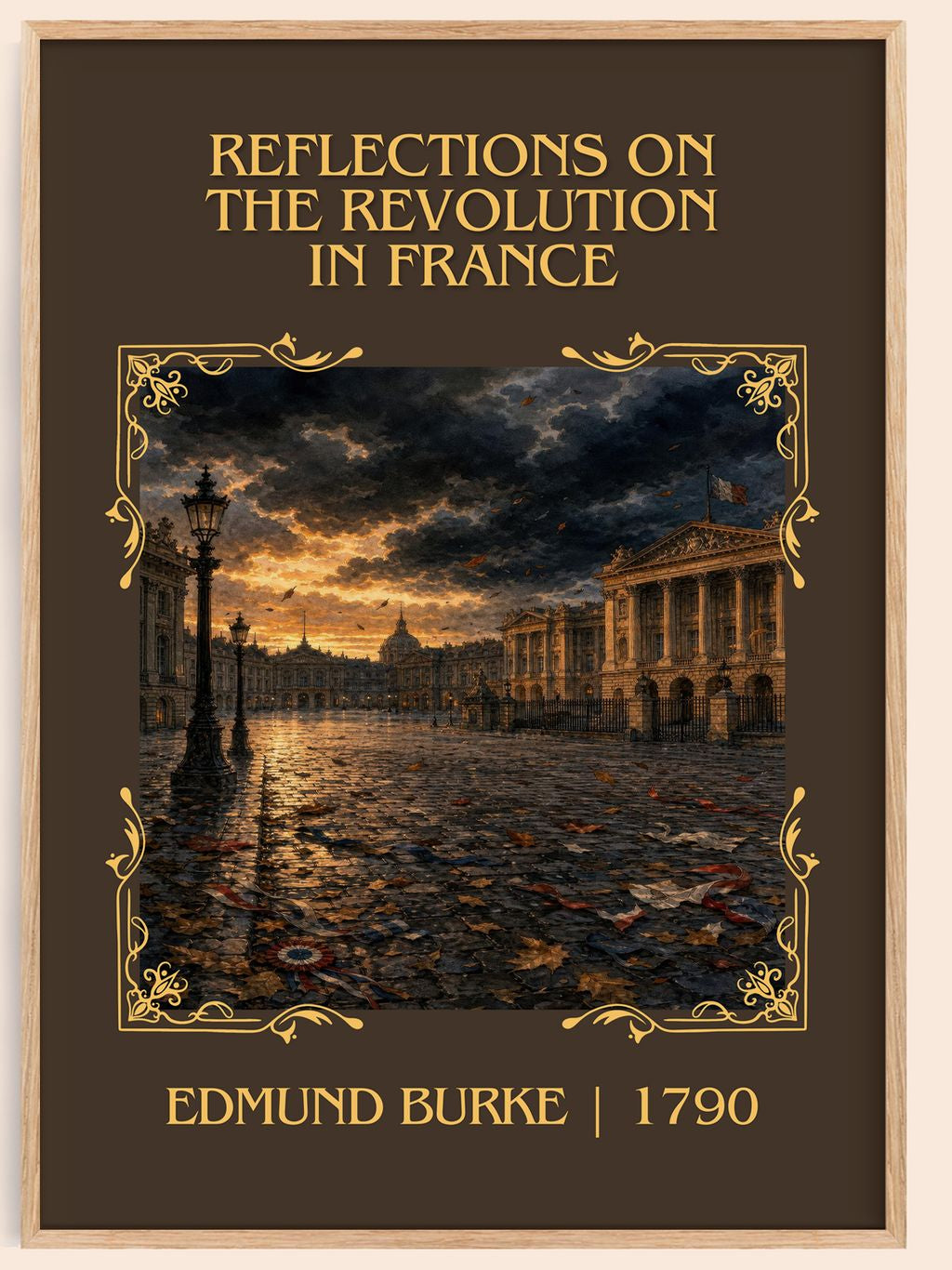 Reflections on the Revolution in France Classic Book Art Print by Edmund Burke – book poster