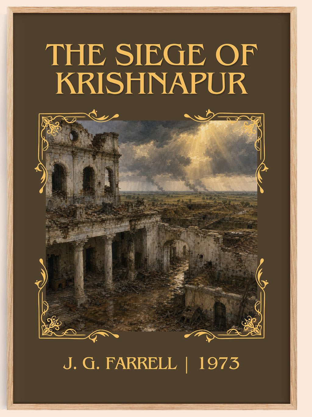 The Siege of Krishnapur Classic Book Art Print by J. G. Farrell – book poster