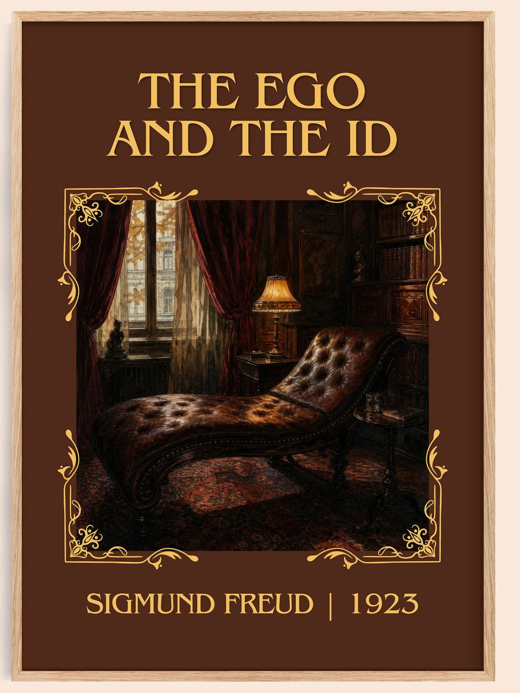 The Ego and the Id Classic Book Art Print by Sigmund Freud – book poster