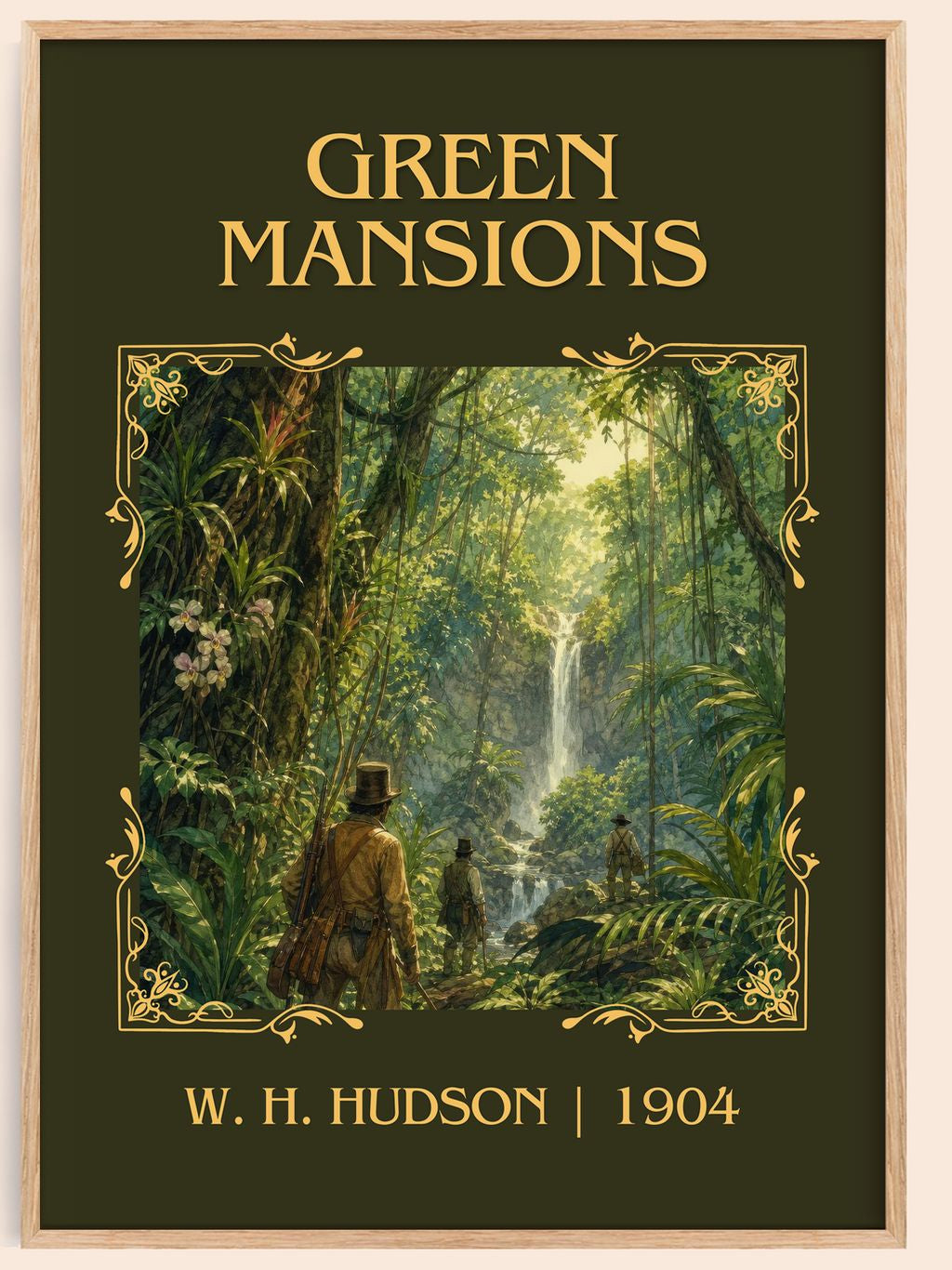 Green Mansions Classic Book Art Print by W. H. Hudson – book poster