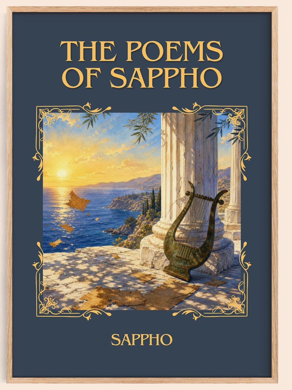 The Poems of Sappho Classic Book Art Print by Sappho – book poster