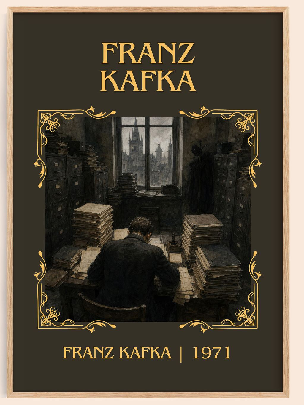 Franz Kafka Classic Book Art Print by Franz Kafka – book poster