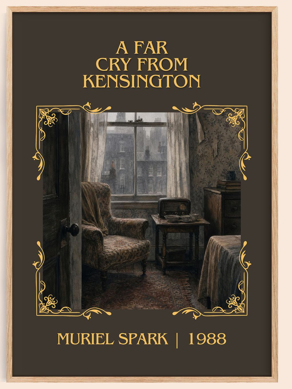 A Far Cry From Kensington Classic Book Art Print by Muriel Spark – book poster