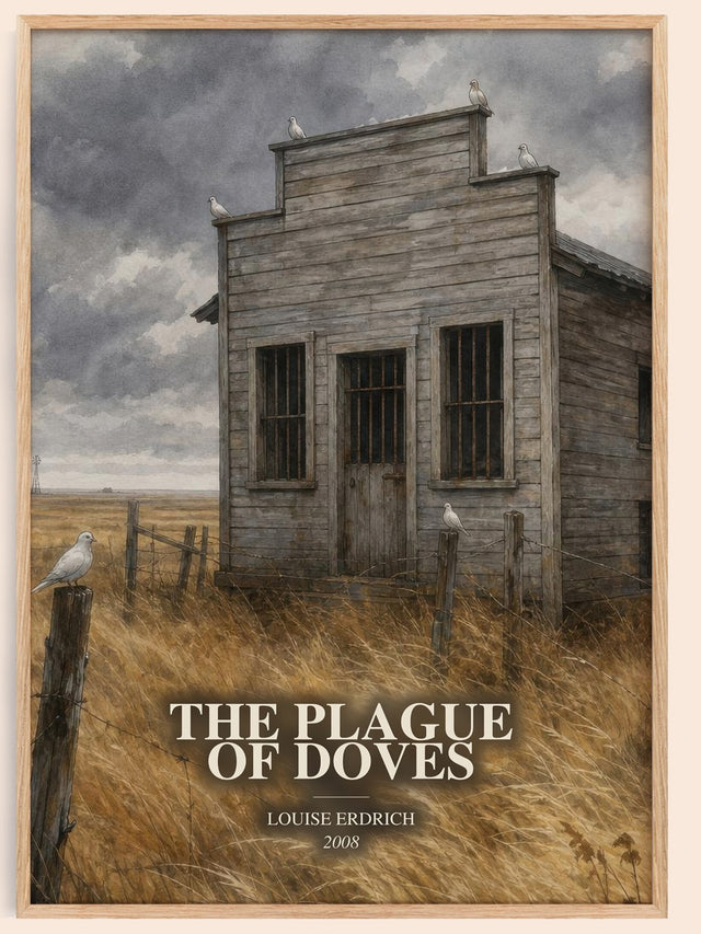 The Plague Of Doves Book Watercolour Illustration by Louise Erdrich