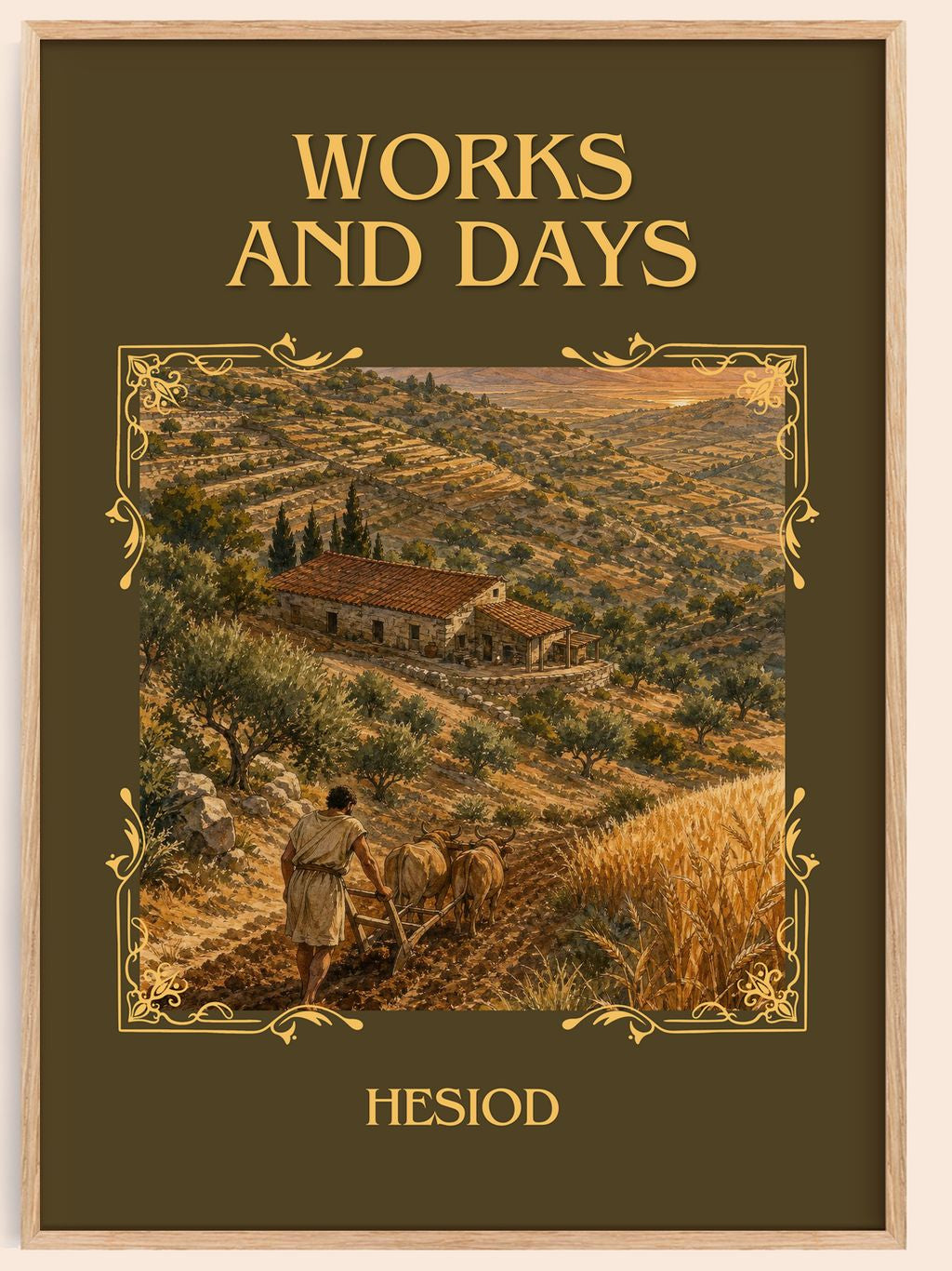 Works and Days Classic Book Art Print by Hesiod – book poster