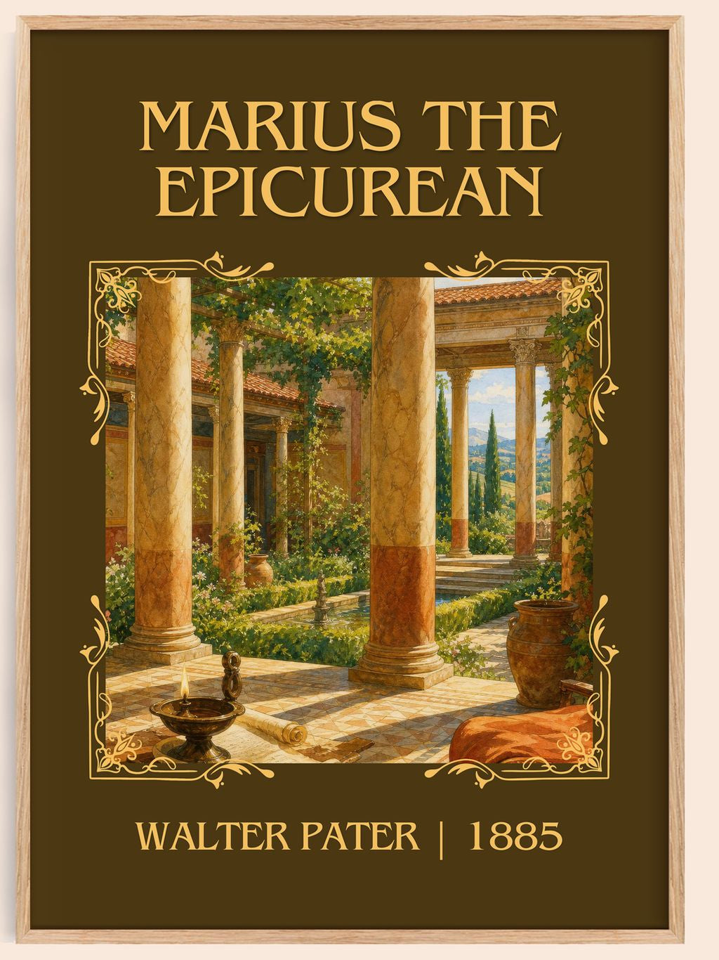 Marius the Epicurean Classic Book Art Print by Walter Pater – book poster