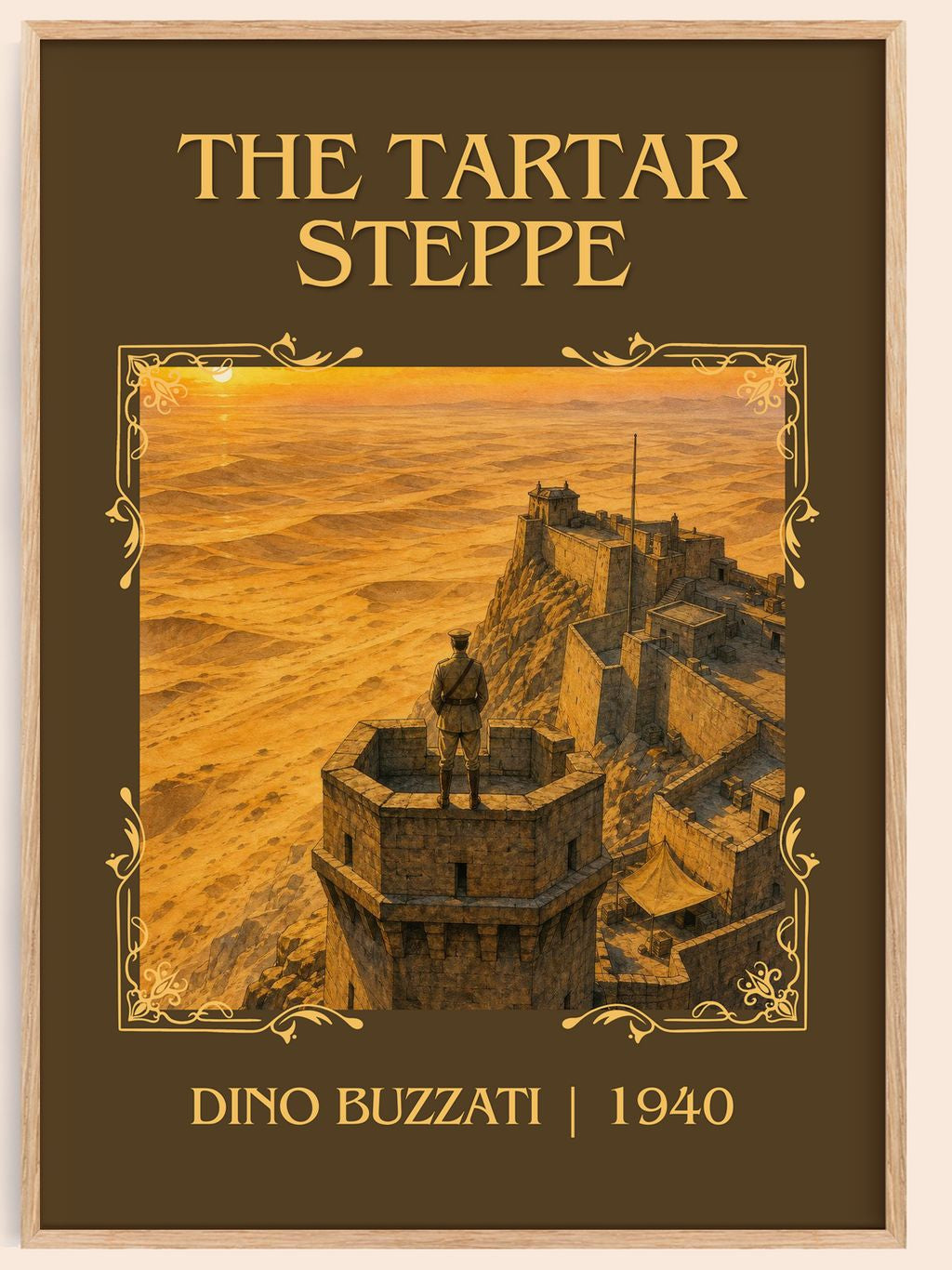 The Tartar Steppe Classic Book Art Print by Dino Buzzati – book poster