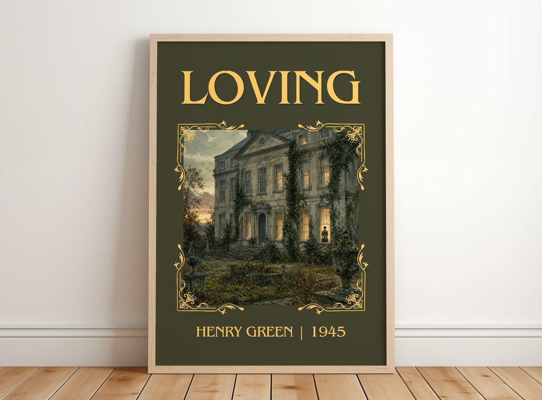Loving Classic Book Art Print by Henry Green – framed print leaning on a wooden floor