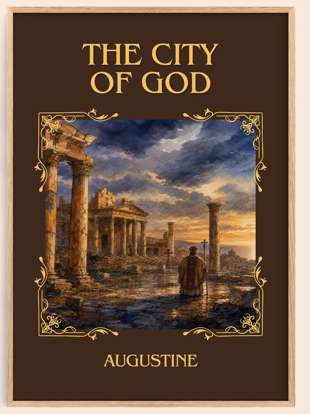 The City of God Classic Book Art Print by Augustine – book poster