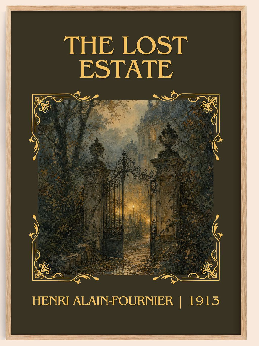 The Lost Estate Classic Book Art Print by Henri Alain-Fournier – book poster